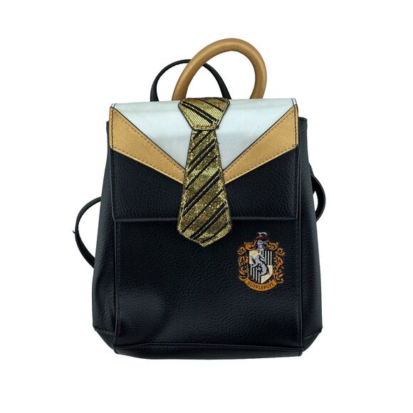 Danielle Nicole Handbags - Danielle Nicole Harry Potter Hufflepuff Uniform Mini Backpack Purse Black Gold